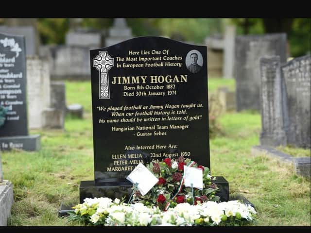 Jimmy Hogan's headstone