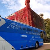 The bus outside Towneley Hall