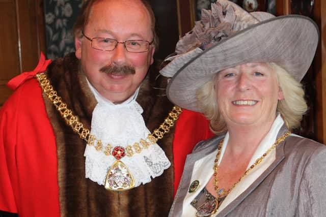 Former Mayor of Burnley Andy Tatchell with wife Lorna