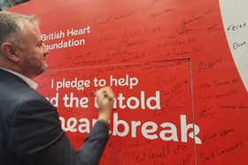 Andrew Stephenson MP signs the BHF pledge