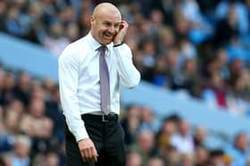 Sean Dyche scratches his head at the Etihad in October 2018