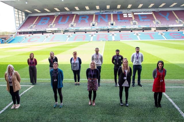 Some of the Mental Wellbeing Workers involved in Burnley FC in the Community’s Schools’ Mental Wellbeing Project