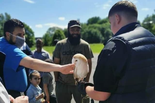 A bird of prey was one of the attractions at the fun day held at the Clifton Street and Stoneyholme Rec in Burnley in the summer