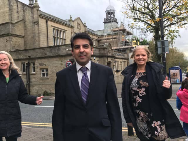Rose Rouse, chief executive Pendle Council; Leader of Pendle Council, Coun. Nadeem Ahmed; Alison Goode, chief executive of Pendle Leisure Trust