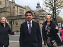 Rose Rouse, chief executive Pendle Council; Leader of Pendle Council, Coun. Nadeem Ahmed; Alison Goode, chief executive of Pendle Leisure Trust