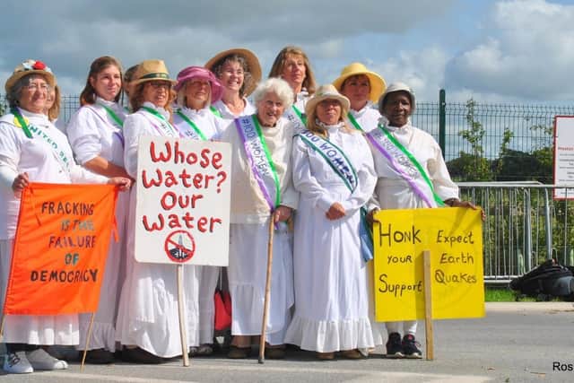 The Nanas during their 100th protest at Cuadrilla's now abandoned fracking site off Preston New Road, Peel, near Blackpool, on July 9, 2019 (Picture: Ros Willis)