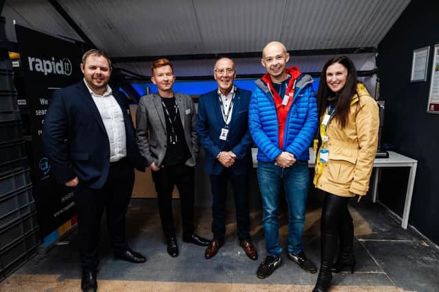 MP Antony Higginbotham, Rapid IT co-founder and MD Jack Bannister, business mentor Victor Giannandrea, EKM founder Antony Chesworth and EKMs Head of Talent Alison Chesworth.