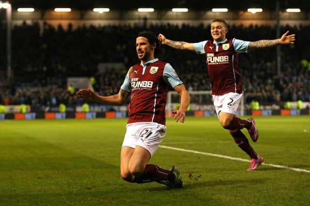 George Boyd celebrates his winner against Manchester City