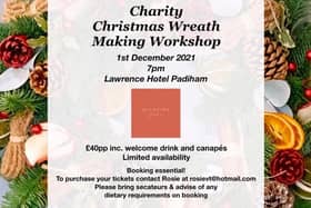 A charity Christmas wreath making workshop will be held in Padiham next month