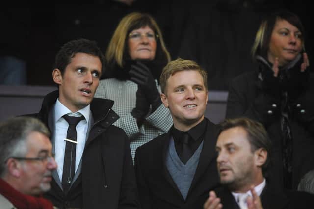 Eddie Howe, right, and assistant Jason Tindall