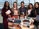 Burnley College Sixth Form Centre students with the Lit In Colour books received from Penguin