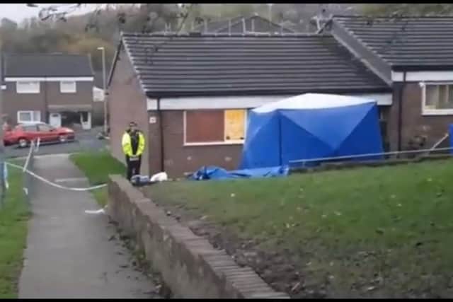 Police are appealing for witnesses after a man found dead inside this bungalow in Berkeley Close, Nelson.