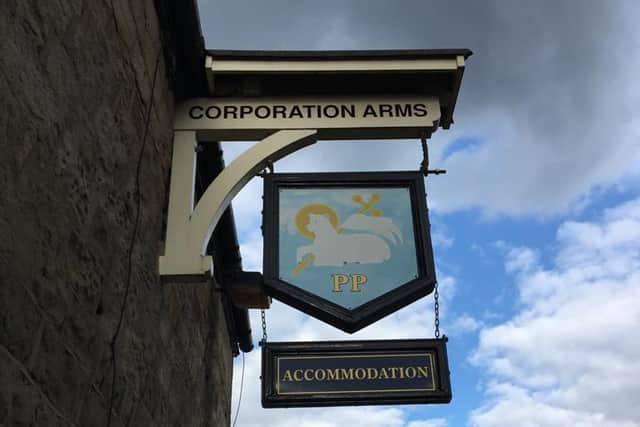 The sign at the Corporation Arms