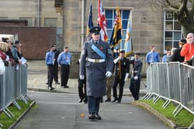 Serving personnel make their way to Burnley's Peace Garden