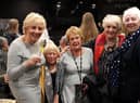 Mayoress's committee member Ida Carmichael (right)  pictured with friends and neighbours at the fashion show.