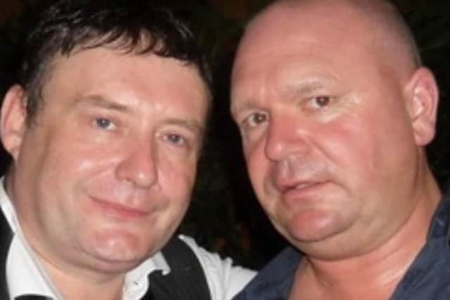 Andrew pictured with snooker legend Jimmy White