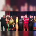 The cast of Greenbrook Theatre Group's  'Who Killed The Football Manager?'
