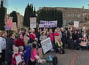 Supporters at the March with Midwives vigil in Burnley