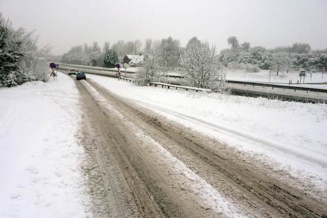 Snow and ice is causing chaos on the roads this morning
