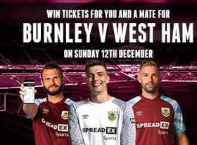 Win FOUR tickets to see Burnley take on West Ham United at Turf Moor