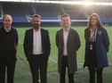 Will Cook, PR and Comms Officer at James Hall & Co. Ltd, Ben Bottomley, Head of Brand and Partnerships at Burnley FC in the Community, Tom Murphy, Marketing Manager at James Hall & Co. Ltd, and Anna King, Marketing and Events Executive at Burnley FC in the Community.