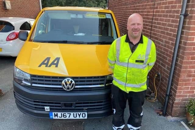 What a hero! AA patrolman Robert Balfour has been commended for saving a driver whose car went off the road, with him and his two children inside, in a remote part of the Ribble Valley