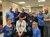 Margaret MacDonald (middle of front row), regional operations manager, Guardian Homecare, pictured with staff from the organisation, which is one of those that has been invited by Lancashire County Council to trigger a review of the price it charges for services