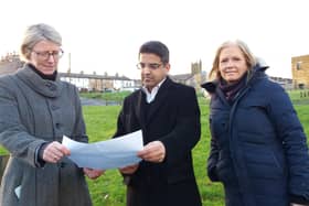 Rose Rouse, Pendle Council’s chief executive, Coun. Nadeem Ahmed, leader of Pendle Council, and Judith Stockton, regeneration manager for Pendle Council.