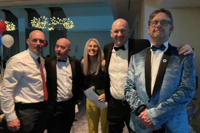 Ian Fraser (far right with guests at the annual dinner of the North Western branch of the Welding Institute