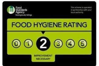 Aaisha Takeaway has been given a '2' rating
