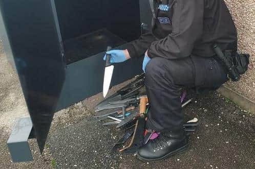 Over 950 weapons were recovered by Lancashire Police during Operation Sceptre - a national campaign to tackle knife crime (Credit: Lancashire Police)