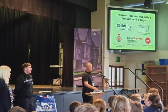 Officers also worked alongside crime educators to conduct 40 educational sessions in schools (Credit: Lancashire Police)
