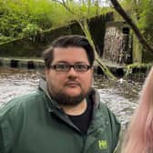 Burnley Green Party councillor Andy Fewings and Green Party member and campaigner Emma Simpkin pictured next to the River Calder where their research has led them to discover raw sewage dumped there