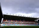 General view inside the stadium prior to the Premier League match between Burnley and Crystal Palace at Turf Moor on November 20, 2021 in Burnley, England.