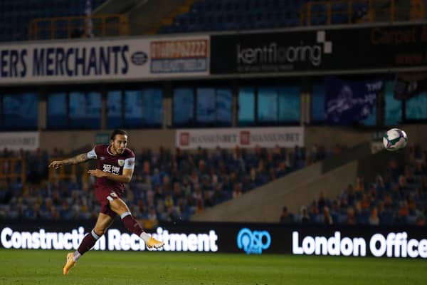 Josh Brownhill scores his only Burnley goal to date at Millwall