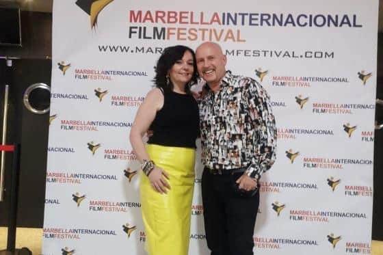 Graeme and his fiancee Jane Rogers at the Marbella Film Festival