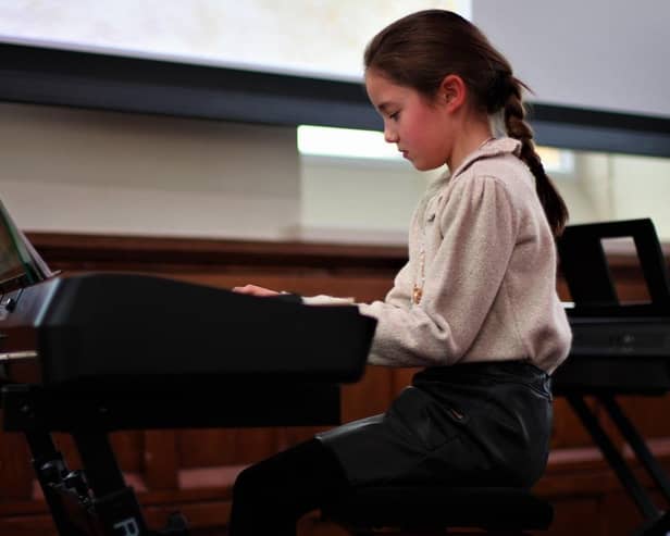Students at the Janet Westmoreland School of Music performed at a Christmas charity concert