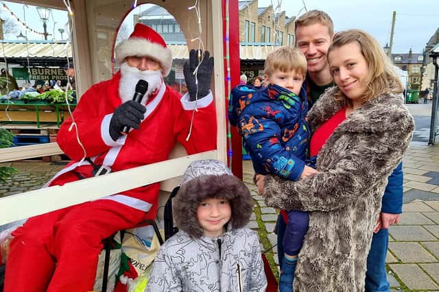 Santa brings plenty of festive cheer to families in the Ribble Valley. Picture by David Bleazard