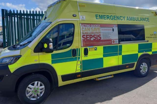 One of the new 'green' ambulances