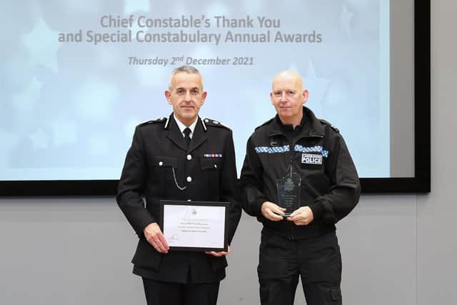 Chief Constable Chris Rowley (left) with Special Inspector Paul Shoreman