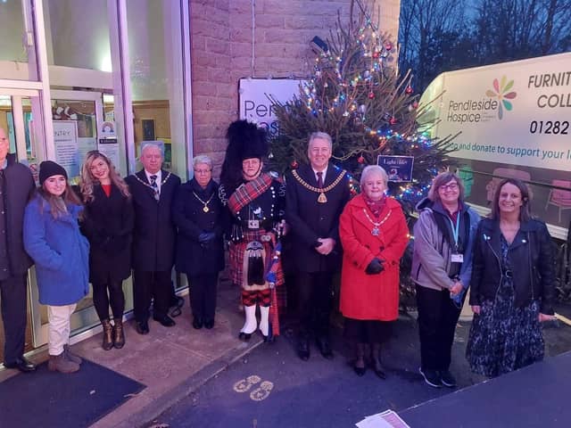 Guests and hospice officials at the Light Up A Life service