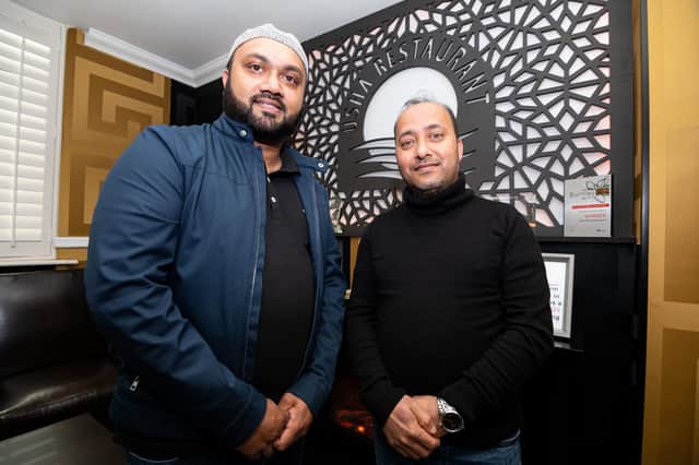 Head chef Ibby Ali with second chef Eusuf Ali at Usha Indian Restaurant, Burnley. Photo: Kelvin Stuttard