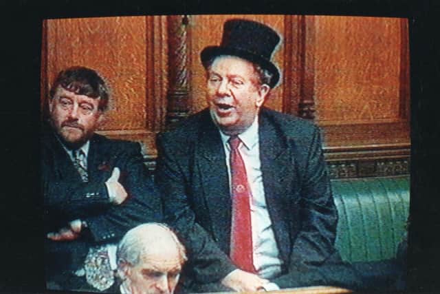 An image of Peter raising a point of order in the House of Commons