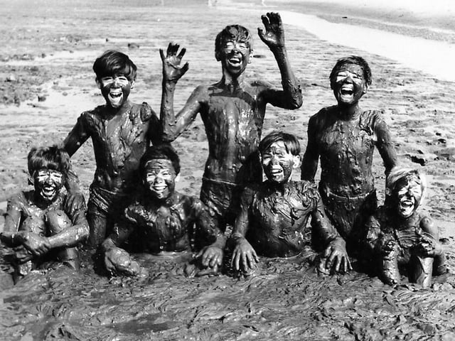 Mud, mud, glorious mud - children having fun at Derbyshire Children’s Holiday Centre.