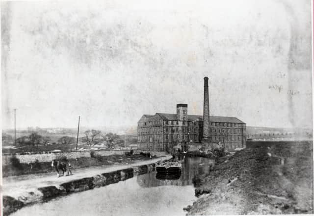 Birley’s Lodge Mill at Barden where the Leeds and Liverpool Canal enters Burnley. This image was taken well over 100 years ago.