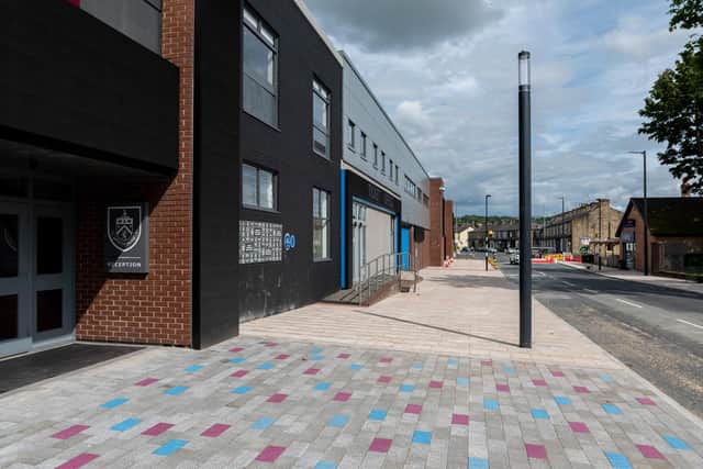 New paving outside Turf Moor which is also being updated as part of the Town 2 Turf project that's taking place in Burnley. Photo: Kelvin Lister-Stuttard