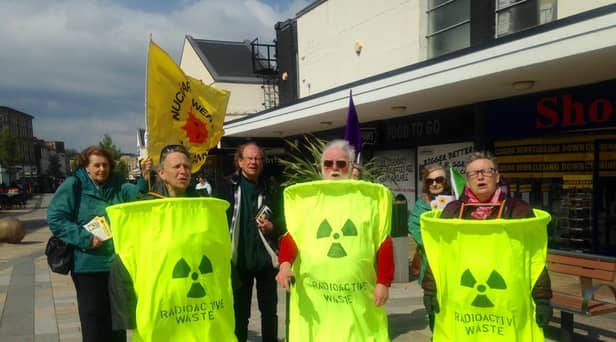 The CND and XR Peace protest against militarism and climate change in Burnley