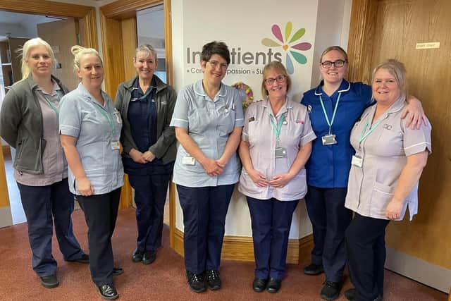 Tracey Reger, third right, with other members of the nursing staff on the inpatients’ unit at Pendleside Hospice in Burnley.