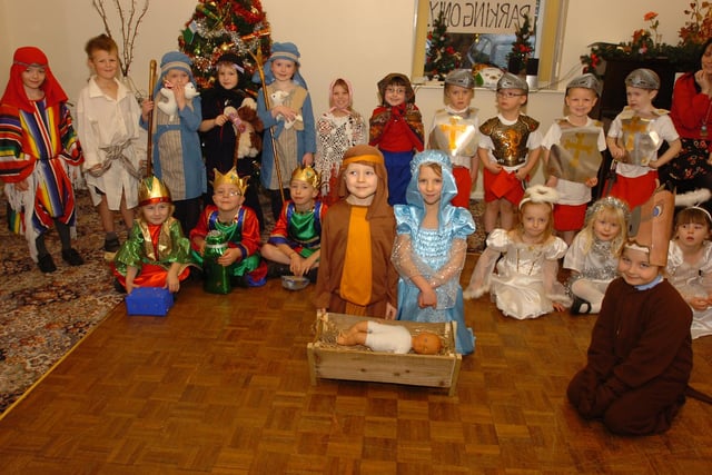 Pupils from St Mary's RC Primary School perform their nativity play at Littlemoor House in 2009.