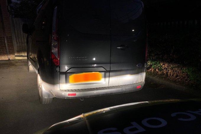 This van was spotted on the M6 at Preston and was believed to be being driven by a wanted man.
Police pursued it towards Lancaster, but due to the "heightened level of risk the driver was willing to take towards members of the public", it was abandoned.
The van was later located in Lancaster.